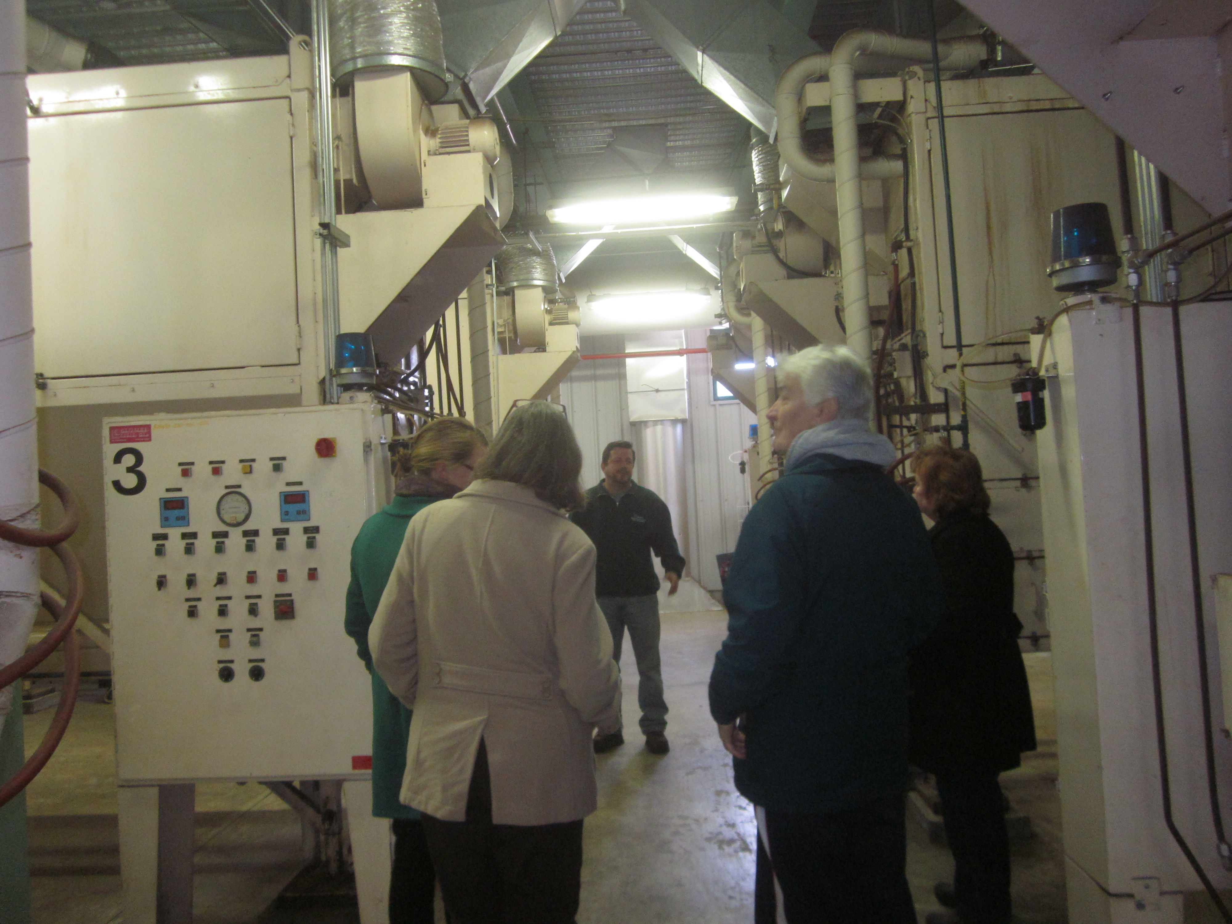Technician John White at the Angus Tree Seed Facility in 2013, explaining the operation to AWARE Simcoe members