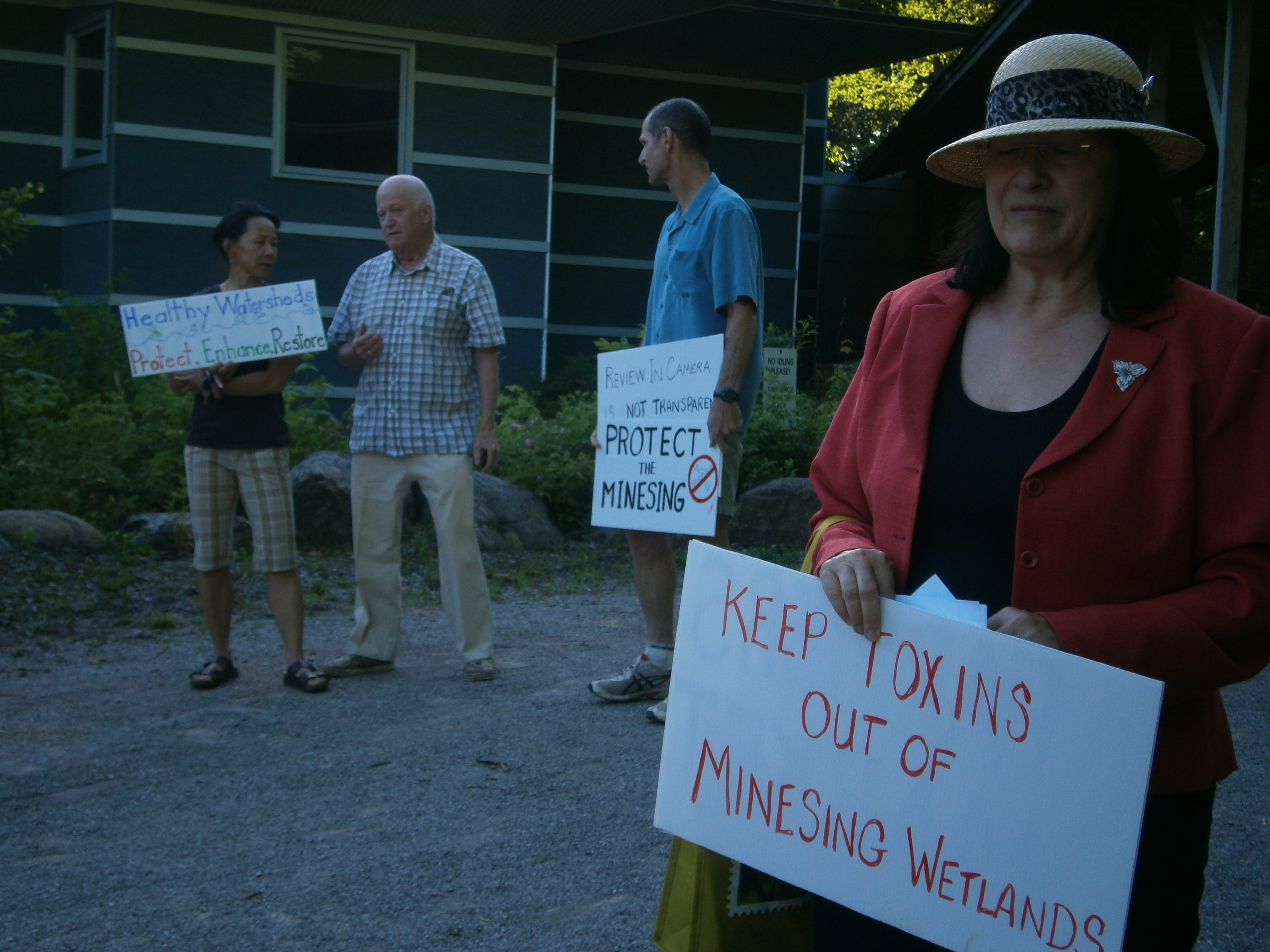 Protest outside the NVCA board meeting last Friday - AWARE Simcoe photo