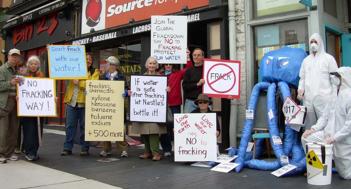 Fracking protest - Council of Canadians phot