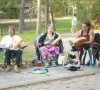 Drummers at Camp Nibi / Springwter Park pot luck on May 23