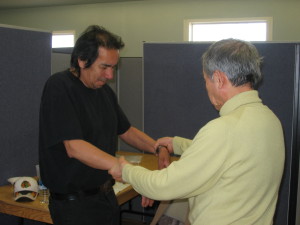 Grassy Narrows resident Steve Fobister is checked in 2010 by Dr. Masazumi Harada, since deceased