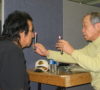 Grassy Narrows resident Steve Fobister being tested by the late Dr. Masazumi Harada in 2010 -Kate Harries photo