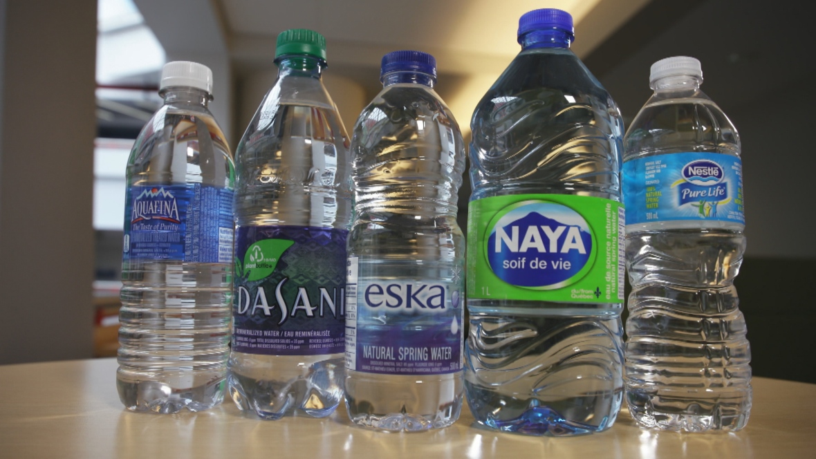 Marketplace tested five leading brands of bottled water and found microplastics in all of them -Bill Arnold/CBC photo