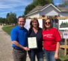 MPP Doug Downey with Karen White, owner of Bridle Tree Farm, and Cindy Mercer of Friends of Simcoe Forests.