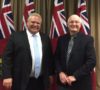 Premier Doug Ford and Oro Medonte Mayor Harry Hughes