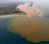 A contaminated plume enters the Atlantic from the mouth of Brazil’s Rio Doce. in 2015.